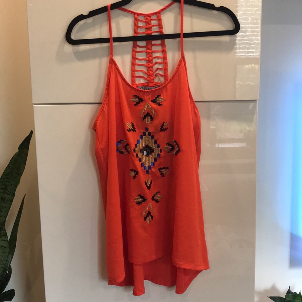 Embroidered Tank Top